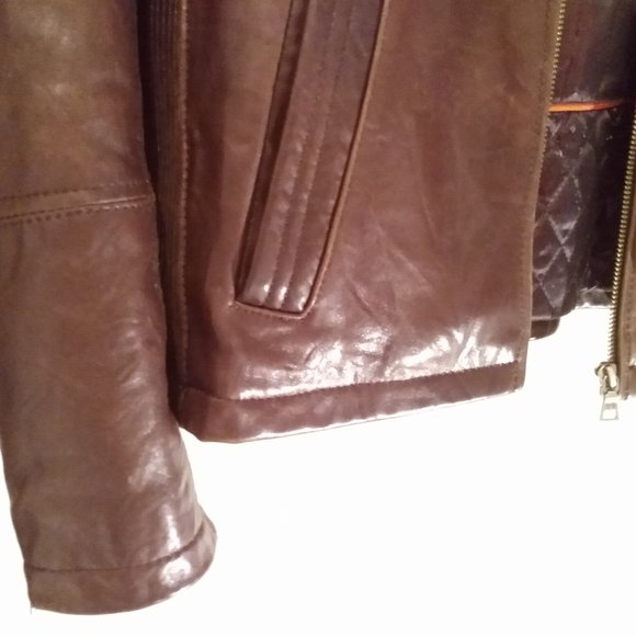 Manteau cuir, femme, Danier, taille M, Fermeture éclair, presque Neuf - Picture 3 of 5